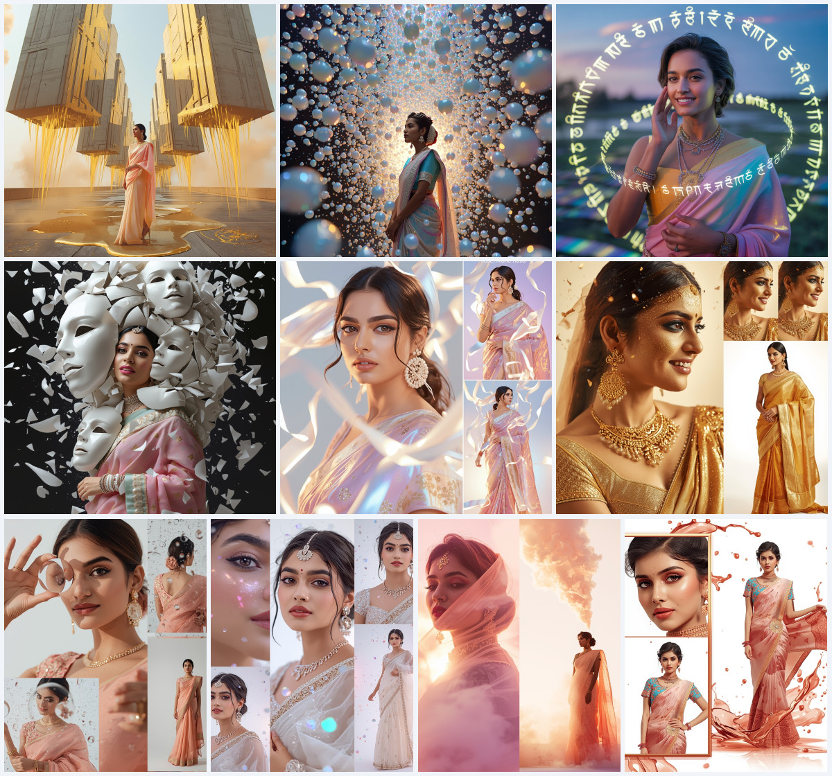 10+ Saree AI Prompt to Create Ultra Realistic Ethnic Photos with Natural Beauty and Soft Glow - Main Thumbnail