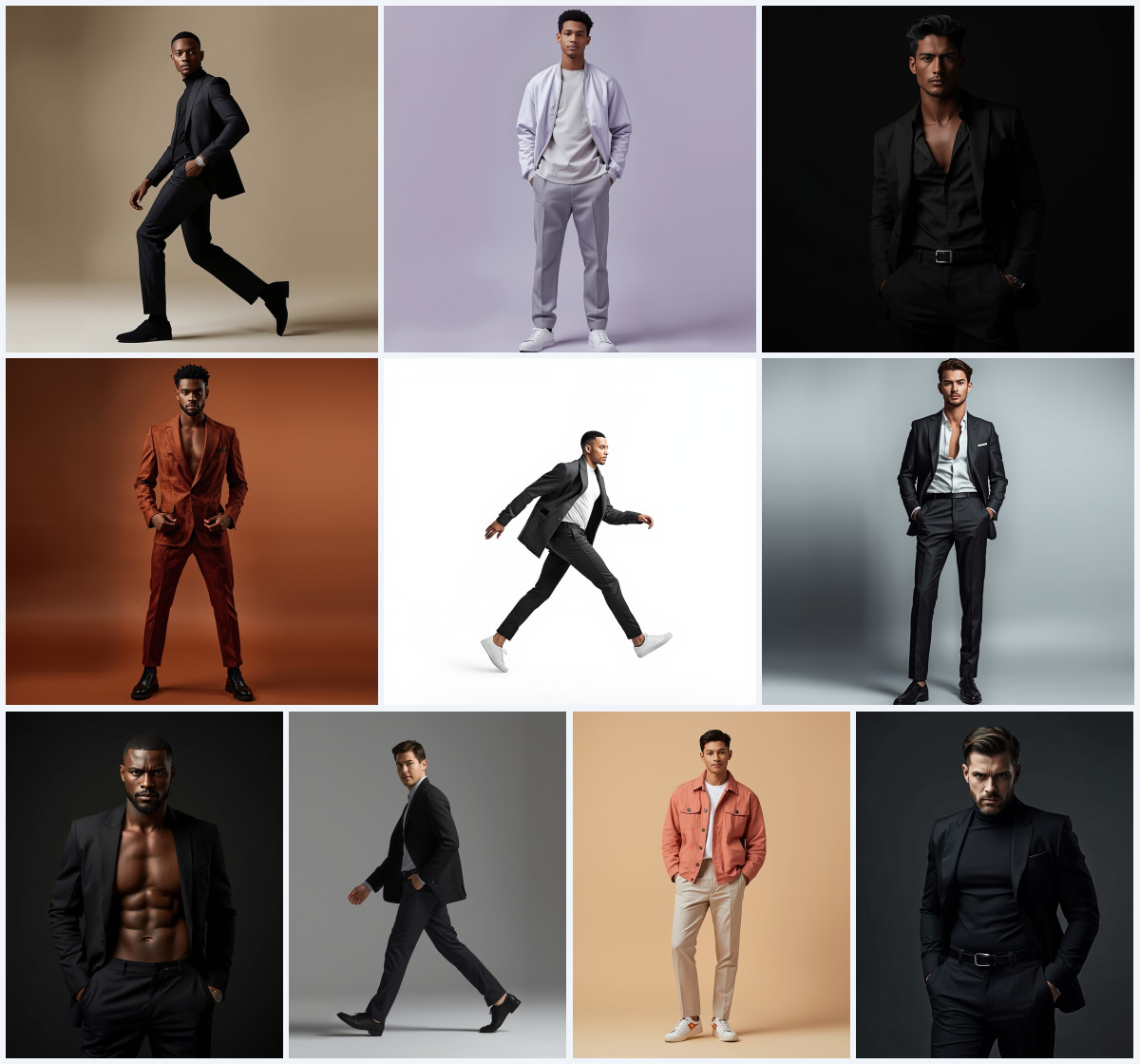Top 10 Best New AI Prompts for Handsome Men Portraits with Clean Background, Sharp Focus and Professional Studio Quality Look