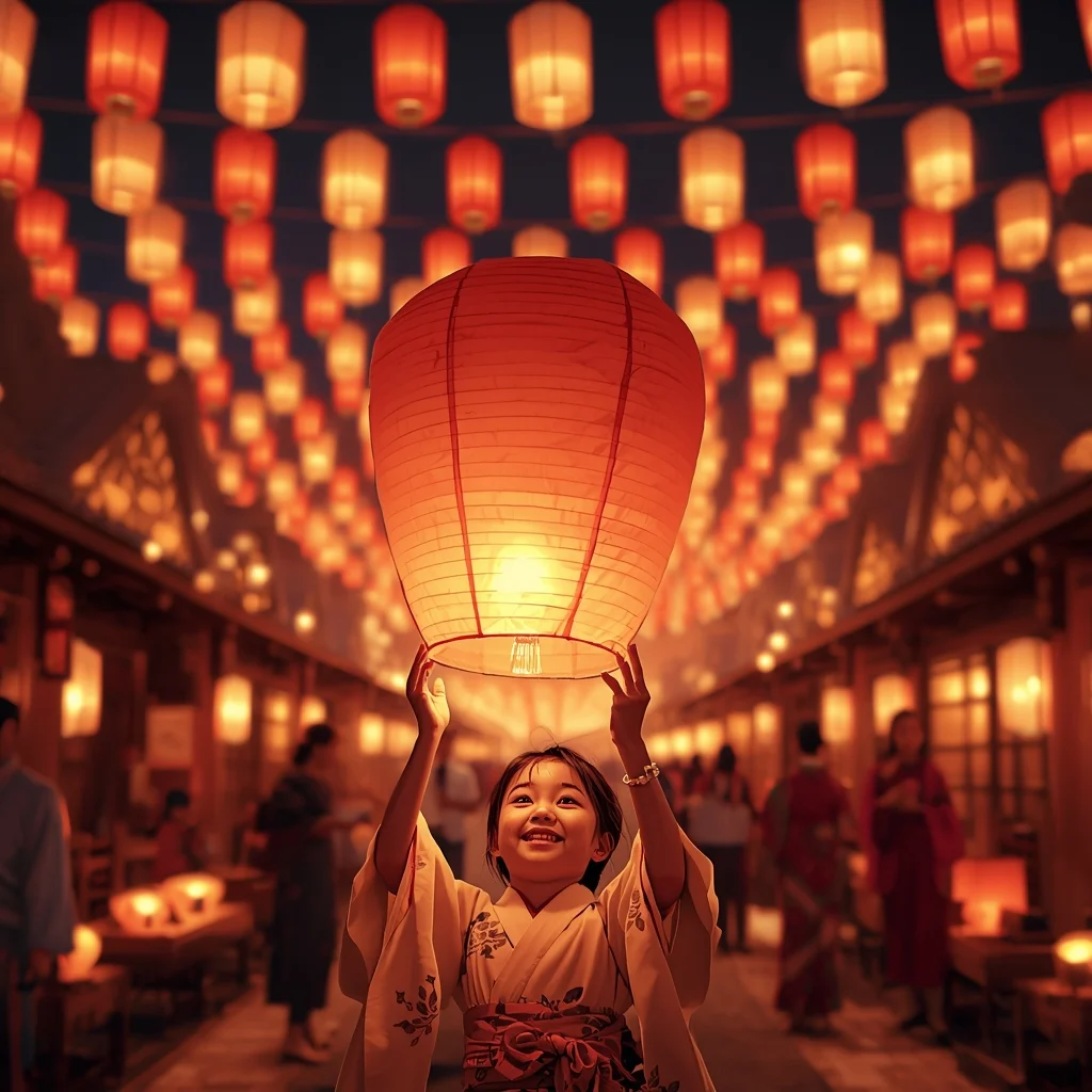 2026 Vibrant Festival Lantern Night Digital Artwork | Anime Ai Prompt