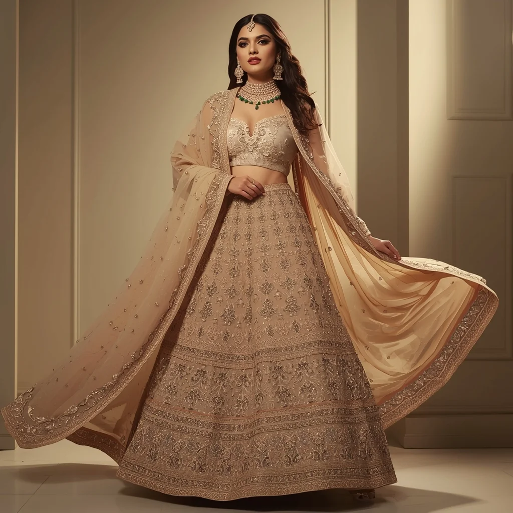 This Modern Bride Look is Trending Everywhere Indo Western Wedding Outfit Goals | Gemini Photo Prompt