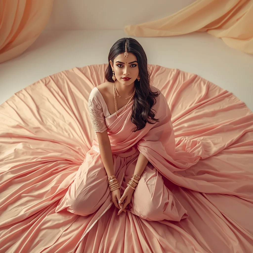Viral Indian Saree Royal Sitting Pose Image Prompt | Gemini Saree Prompt For Instagram