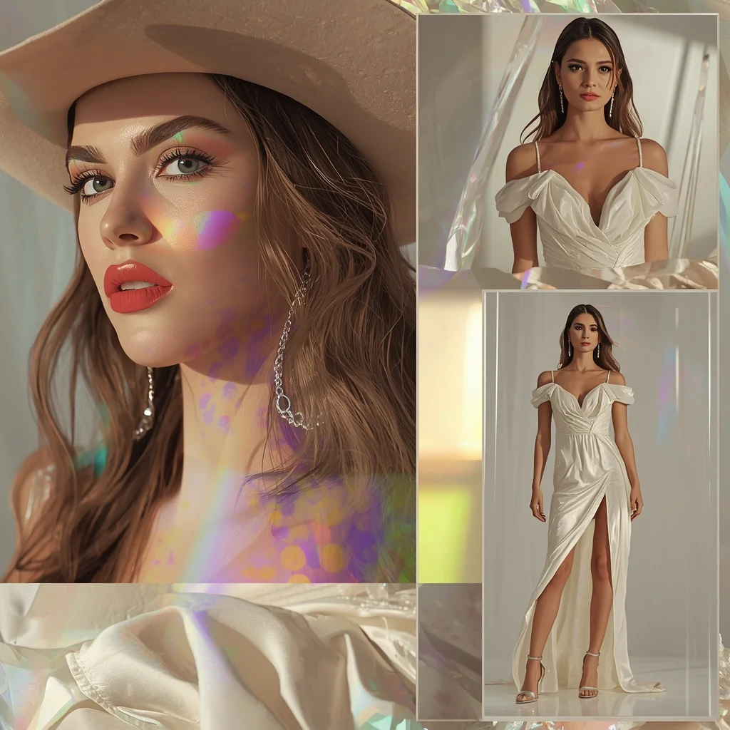 Western Glam Crystal Prism Collage Luxury Fashion Cinematic | Easy Ai Prompt